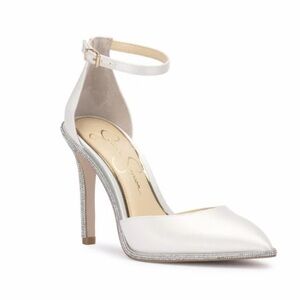 Jessica Simpson * BRIDAL * White Satin Heels Sz 6